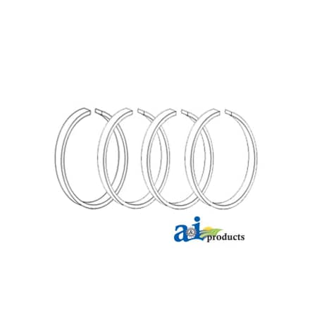 A & I Products Piston Ring (Set of 3) 4" x5" x1" A-897564M1